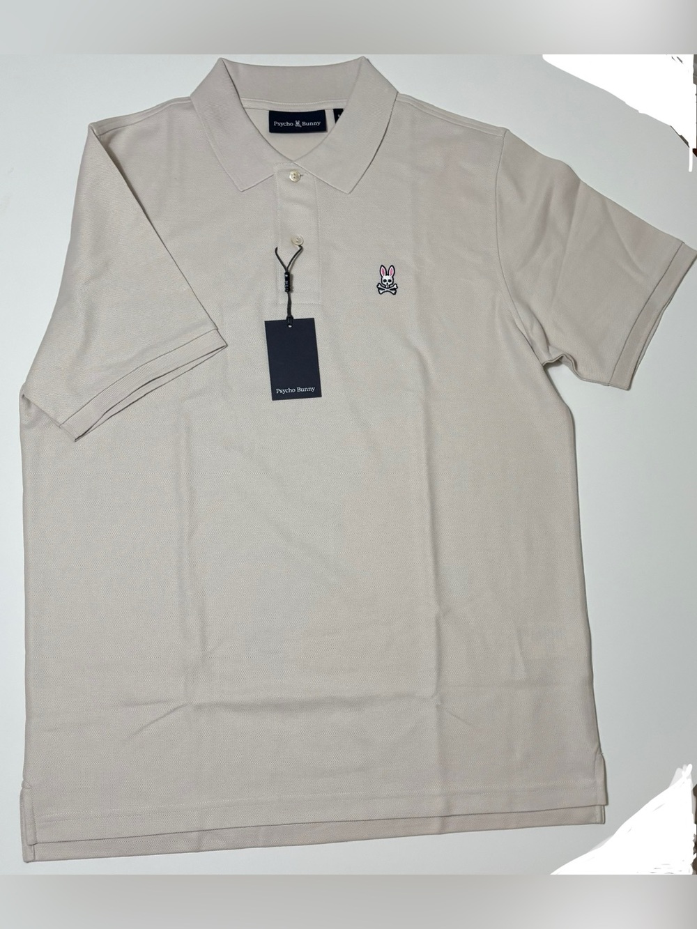 Psycho Bunny Men's Polo in Light Beige with Logo - Picture 2 of 6